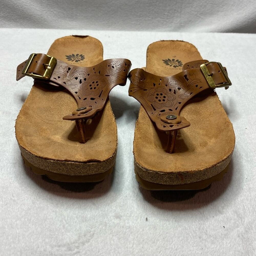 Yellow Box brown leather sandals size 8